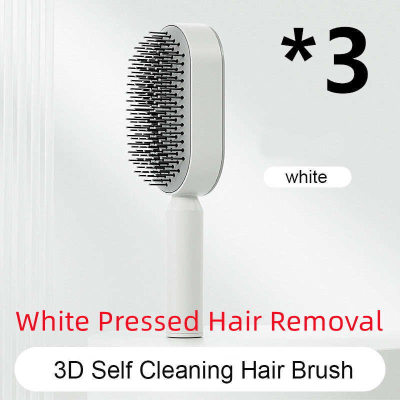 Professional Self-Cleaning Hair Brush - Certified Premium Scalp Massage & Detangling System