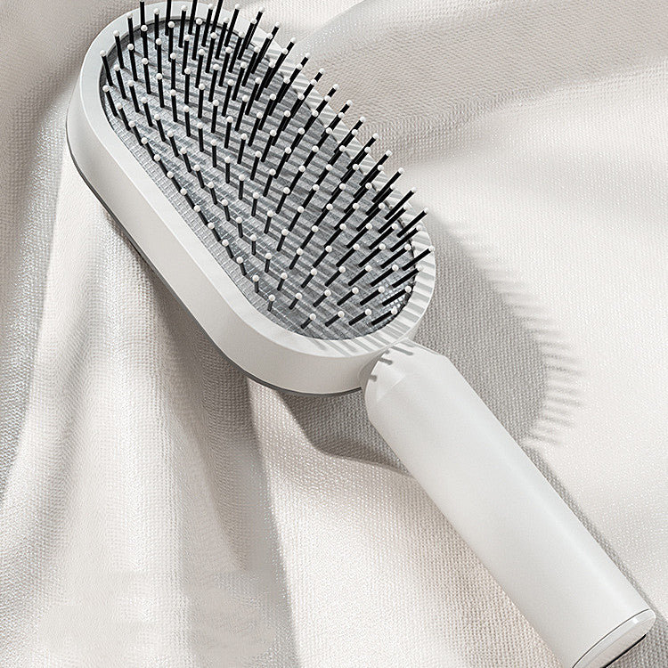 Professional Self-Cleaning Hair Brush - Certified Premium Scalp Massage & Detangling System