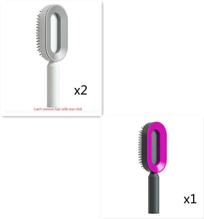 Professional Self-Cleaning Hair Brush - Certified Premium Scalp Massage & Detangling System