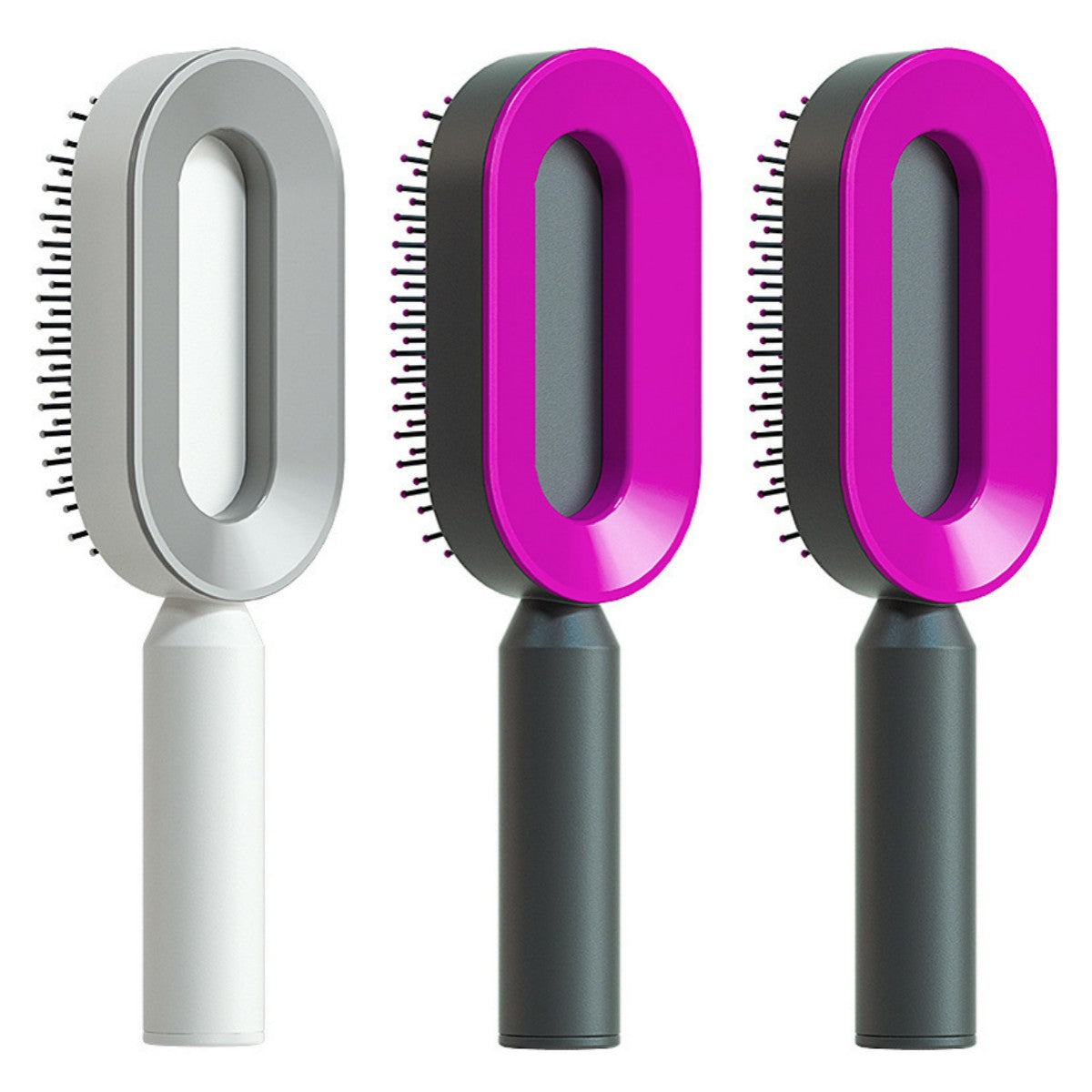 Professional Self-Cleaning Hair Brush - Certified Premium Scalp Massage & Detangling System