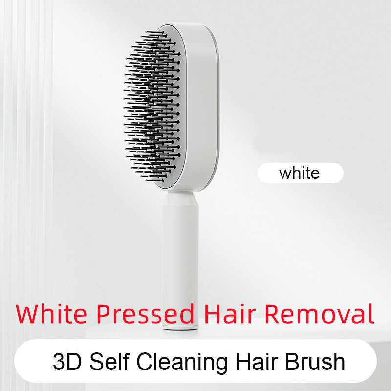 Professional Self-Cleaning Hair Brush - Certified Premium Scalp Massage & Detangling System