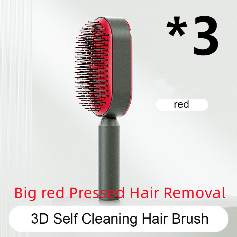 Professional Self-Cleaning Hair Brush - Certified Premium Scalp Massage & Detangling System