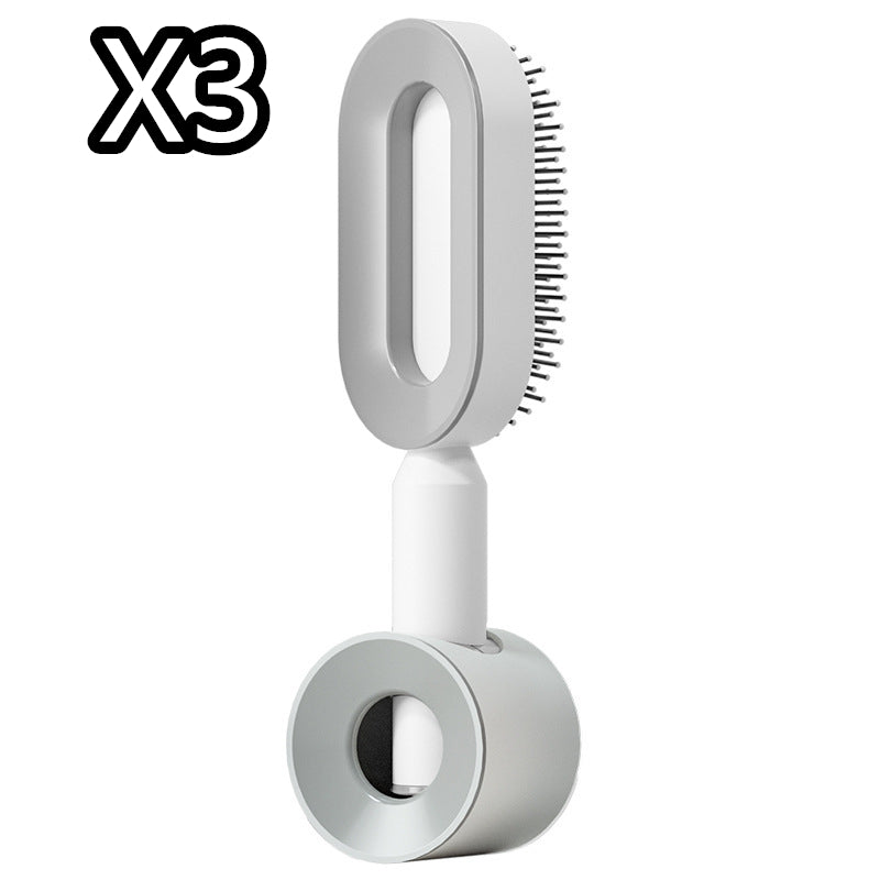 Professional Self-Cleaning Hair Brush - Certified Premium Scalp Massage & Detangling System