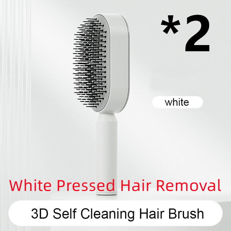 Professional Self-Cleaning Hair Brush - Certified Premium Scalp Massage & Detangling System