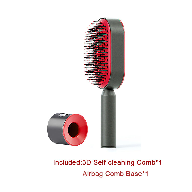 Professional Self-Cleaning Hair Brush - Certified Premium Scalp Massage & Detangling System