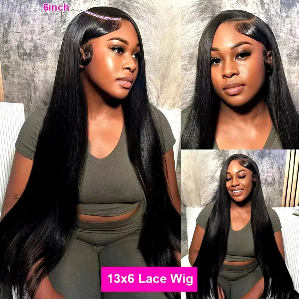 46 Inch 220 Density Silky Straight 13x6 HD Lace Frontal Wigs For Women 13x4 Brazilian Remy Hair Wigs Human Hair Wigs Natural