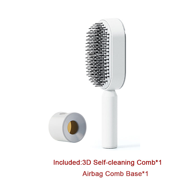 Professional Self-Cleaning Hair Brush - Certified Premium Scalp Massage & Detangling System
