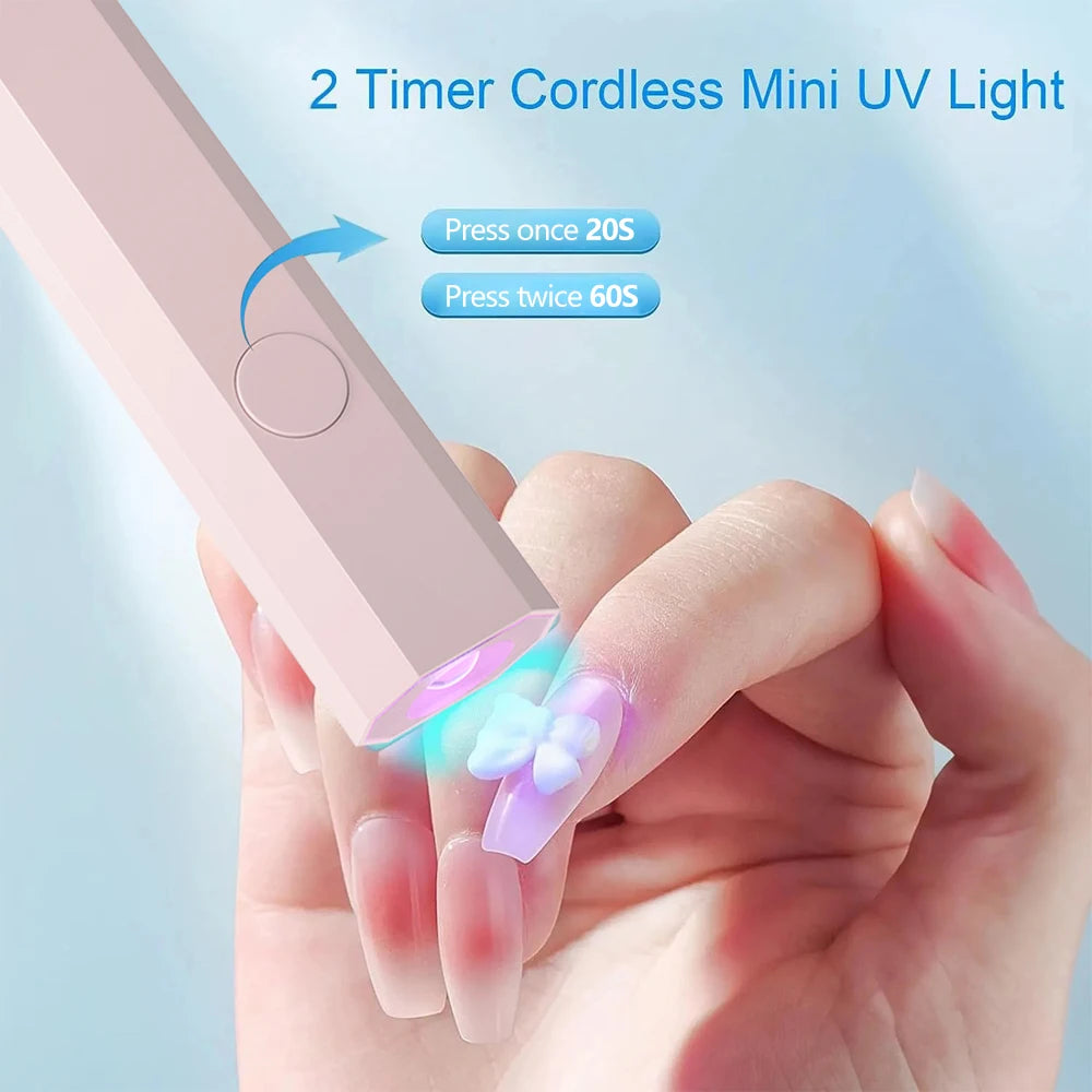 YIKOOLIN Mini 3W UV/LED Light for Nails With LED Display Small