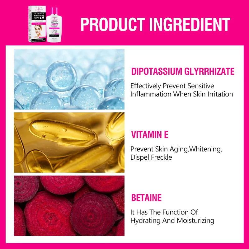 Face Body Bleaching Cream Improve Dark Skin Collagen Face Body Lotion