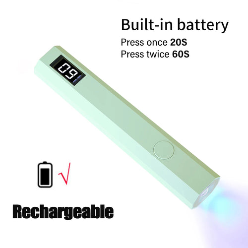 YIKOOLIN Mini 3W UV/LED Light for Nails With LED Display Small