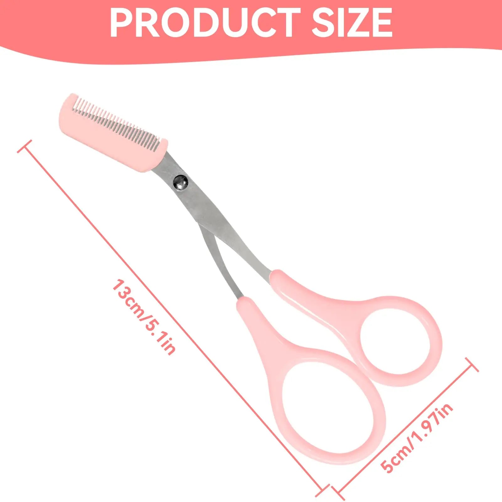 Eyebrow Trimmer, Stainless Steel Eyebrow Scissors With Comb, Eyebrow