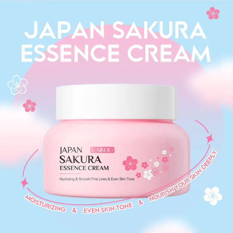 2pcs LAIKOU Japan Sakura Essence Face Cream Cherry Blossom Smoothing