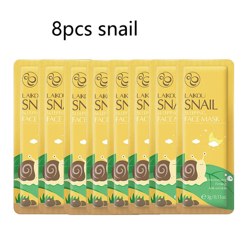 8pcs LAIKOU Moisturizing Facial Mask Anti Wrinkle Hydrating Sleeping
