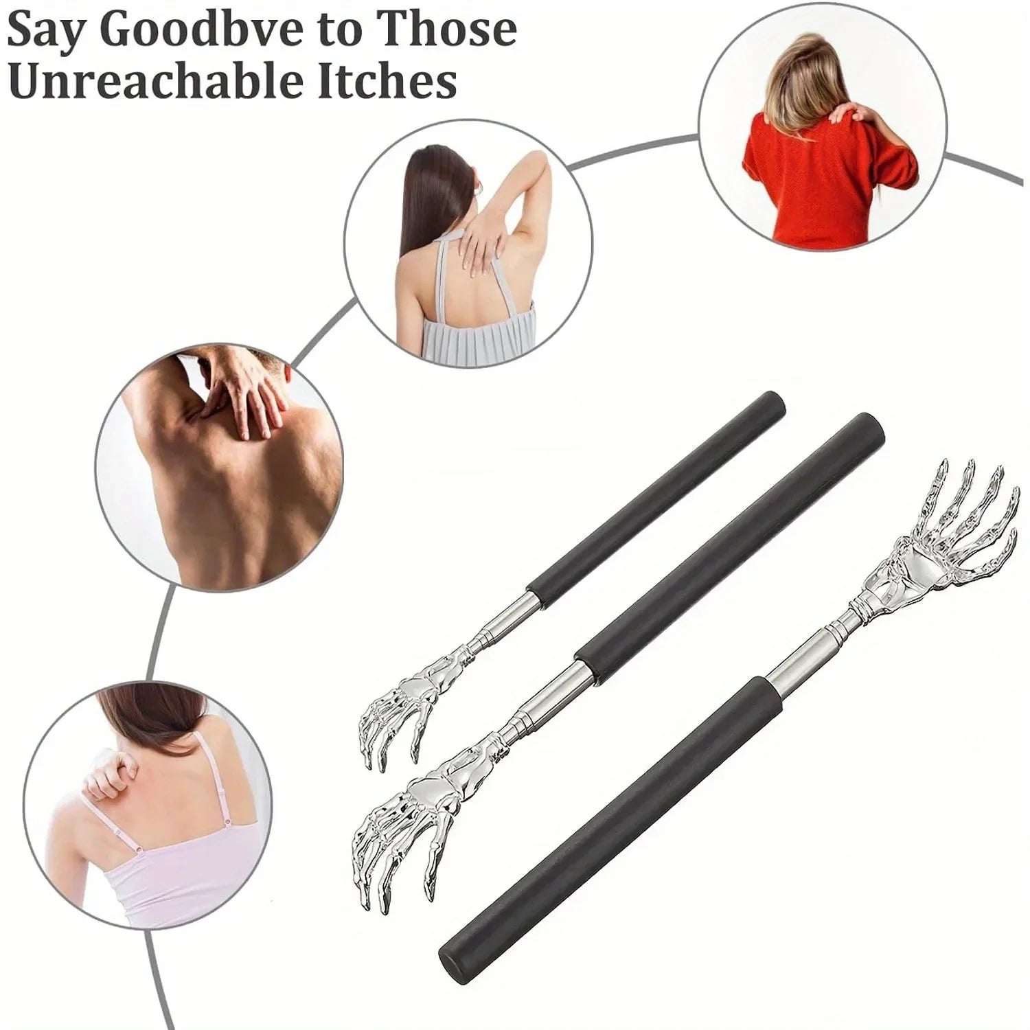 Portable Stainless Steel Telescopic Back Scratcher Extendable