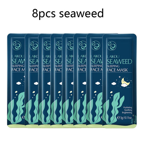 8pcs LAIKOU Moisturizing Facial Mask Anti Wrinkle Hydrating Sleeping