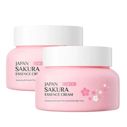 2pcs LAIKOU Japan Sakura Essence Face Cream Cherry Blossom Smoothing