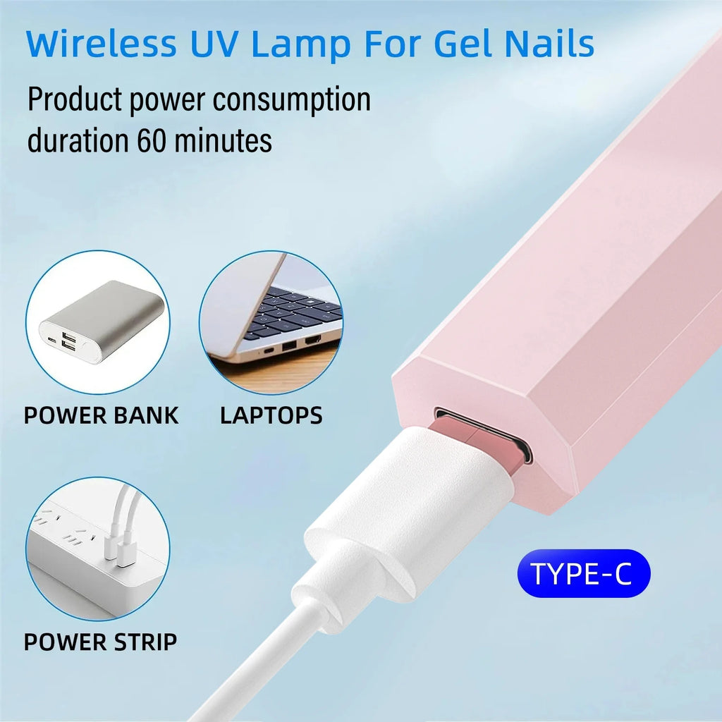 YIKOOLIN Mini 3W UV/LED Light for Nails With LED Display Small