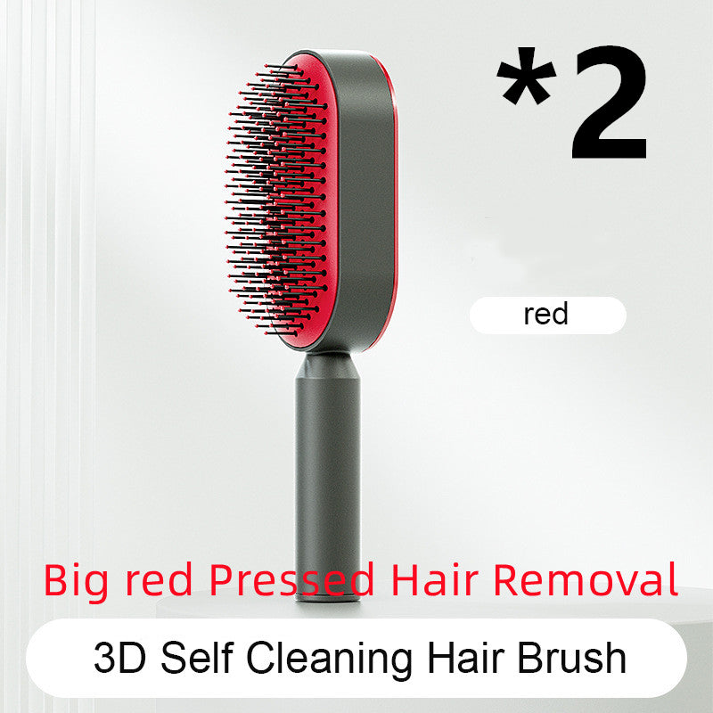 Professional Self-Cleaning Hair Brush - Certified Premium Scalp Massage & Detangling System