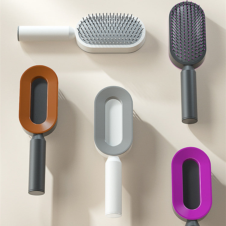 Professional Self-Cleaning Hair Brush - Certified Premium Scalp Massage & Detangling System