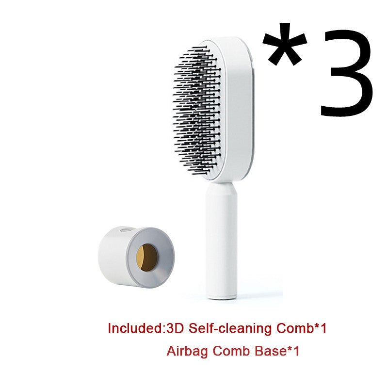 Professional Self-Cleaning Hair Brush - Certified Premium Scalp Massage & Detangling System