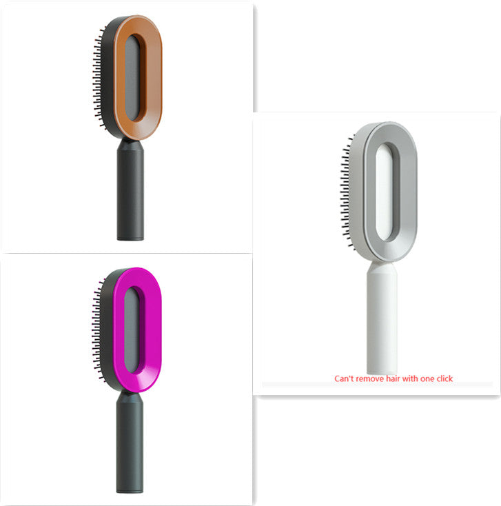 Professional Self-Cleaning Hair Brush - Certified Premium Scalp Massage & Detangling System