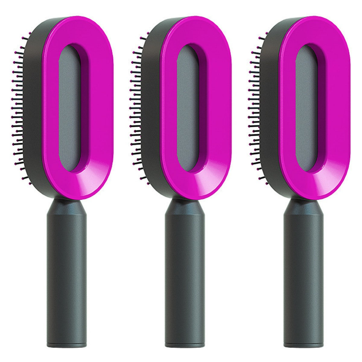 Professional Self-Cleaning Hair Brush - Certified Premium Scalp Massage & Detangling System