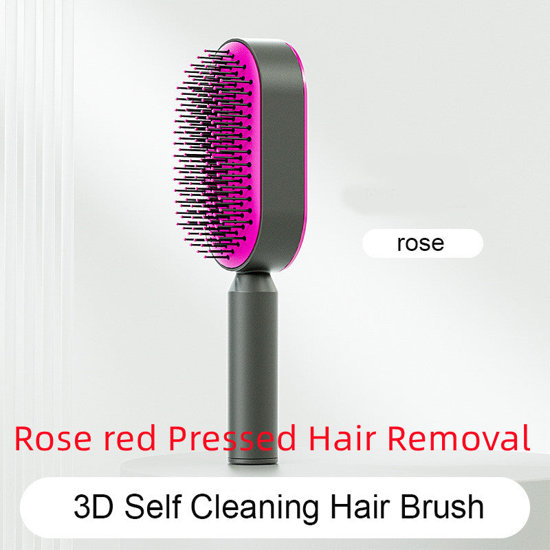 Professional Self-Cleaning Hair Brush - Certified Premium Scalp Massage & Detangling System