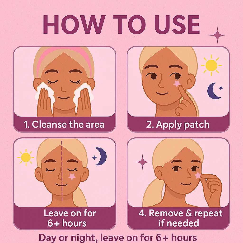 60 Acne Patch, Alcohol and Fragrance Free, Covering Acne and blemishes, Facial and Skin Spot Patch, Luxury Makeup Mirror